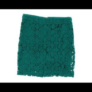 Exclusive for Intermix Green Lace mini skirt
